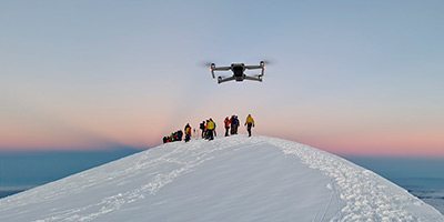 FPT et drone dans le bassin du glacier du Tour